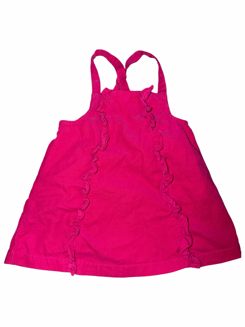 Girl’s Chaps Ruffle Corduroy Dress